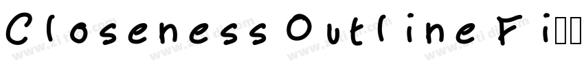 Closeness Outline Fi字体转换